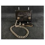 Vintage " Born To Ride " Biker Chain Leather Walle