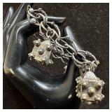 Multi Faux Stone Glass Accent Charm 800 Silver Etr