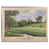 "The 18th Hold Muirfield Village Golf Club" Lithog