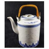 Vintage Tienshan Rice Windows Porcelain Teapot