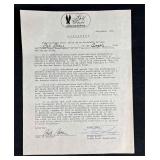Bob Boone Signed American Airlines Golf Letter