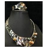 Adjustable Sterling & Pearl Necklace and Bracelet