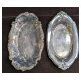 2 Vintage Silver Plated Trays