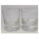 2 Vintage Crown Royal Whiskey Glasses