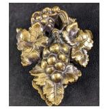 Brass Antique Reproduction Victorian Grape Knocker