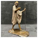 Mahatma Gandhi Bronze Sculpture J. Baliker Statue