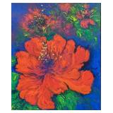 Original Marcia Herring Acrylic On Canvas Flowers