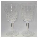 2 Waterford Crystal Lismore White Wine Glasses B