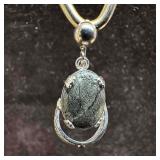 Marcasite Stone Setting Dangle Drop Earrings Sterl