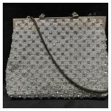 Vintage Walborg Rhinestone Jeweled White Small Pur