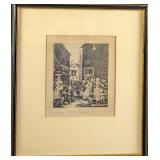 Framed Noon Engraving By T. Cook After W. Hogarth