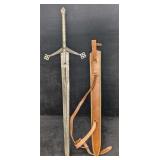 MHS Cutlery Fantasy Steel Sword With Leather Scabb