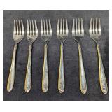 6 Retired Mikasa Estasi Stainless Salad Forks