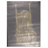 Vintage Madonna and Child Original Brass Rubbing