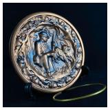 6.5" Decorative Copper Plate/Candleholder