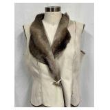 Coldwater Creek Faux Suede & Fur Vest
