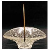 Avon Glass Basket With Gold Tone Rope
