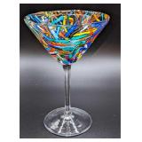 Glass Confetti Martini Glass B