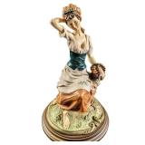 JB Giuseppe Armani Lady Figurine With Basket