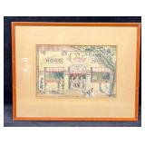 Framed Original Watercolor By H. Webster 1965 #2 (