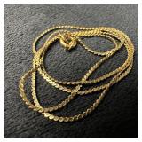 14K Italy Gold Serpentine Flat Link S Shaped Chain