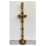 Vintage Moroccan Brass Floor Candleholder