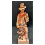 1969 Cowboy Porcelain Lionstone Decanter