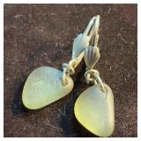 Sea Glass Sterling Silver Earrings SS99