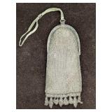 Vintage Cathedral Style Alpacca Silver Mesh Purse