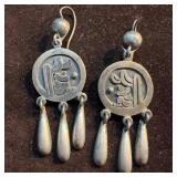 Sterling Silver Sombrero Man Under Cactus Circular