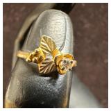 Tri-Color Leaf Motif Genuine Diamond Black Hills 1