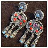 Turquoise Red Coral Amethyst Gemstones Sterling S