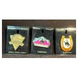 Three Jackson Hole Wyoming Enamel Pins (F18)