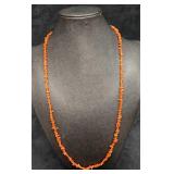 Vintage 31" Coral Beads Necklace RTC15