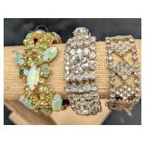 Vintage Gold And Silver Tone AB Crystal Rhinestone