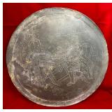 1800s German Pewter Plate Schiller Meets Schubart