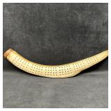 Vintage Handcrafted Antler Cribbage Board with Woo