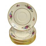 8 Vintage Retired Lenox Rose Saucers