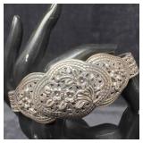 Sterling Silver Floral Double Braided Wire Mesh Br