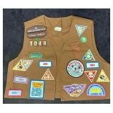 Vintage Girl Scouts Of America Vest & Badges Size