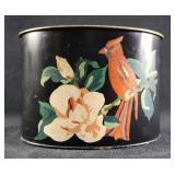 Oval Cardinal Toleware Tin Planter Footed