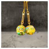 Murano Venetian Art Glass Lamp Work Round Bead Mul