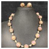 Murano Venetian Art Glass Lamp Work Floral White R