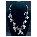Aurora Borealis Crystal Sterling Silver Necklace