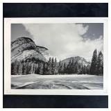 Mountain Golf Course Landscape Black and White Pho