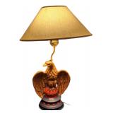 Vintage Eagle Bird Ceramic Lamp Americana