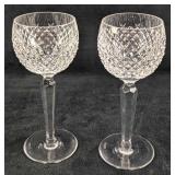 2 Waterford Crystal Alana White Wine Glasses