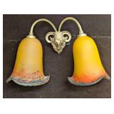 Vintage Art Nouveau Daum Style Wall Sconce A