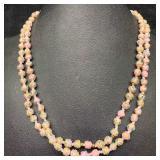 Murano Venetian Art Glass Lamp Work Pink Small Bea