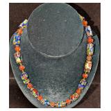 Vintage Italian Art Glass Bead Necklace QQQQ